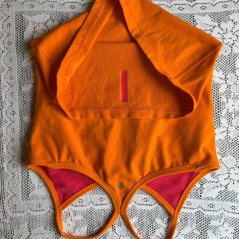 Lululemon Power Pose Tank Size 4 Orange Pink Racerback Y2K Athletic Yoga - Picture 8 of 9